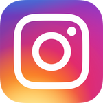 C’est une image du logo du réseau social Instagram utilisé qui mène à la page Instagram du salon de coiffure Thess Studio à Bienne. C’est un petit appareil photo sur un fond mi-bleu orangé.